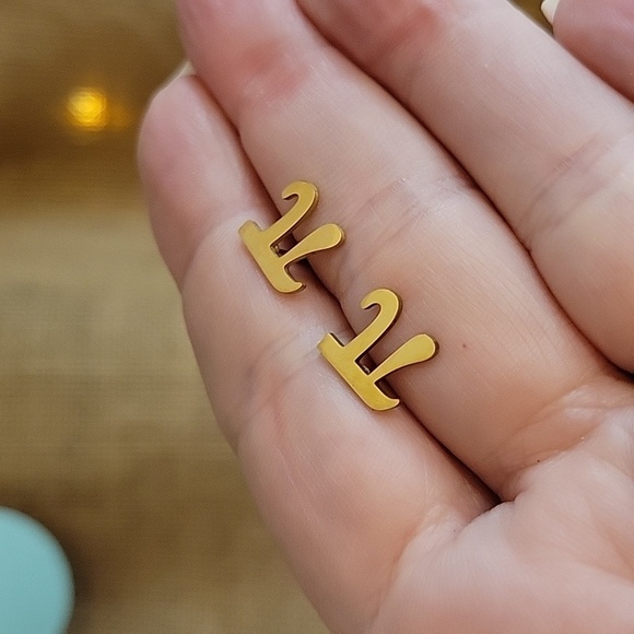 PI STUD EARRINGS, Choice of Color - Picture 5 of 6